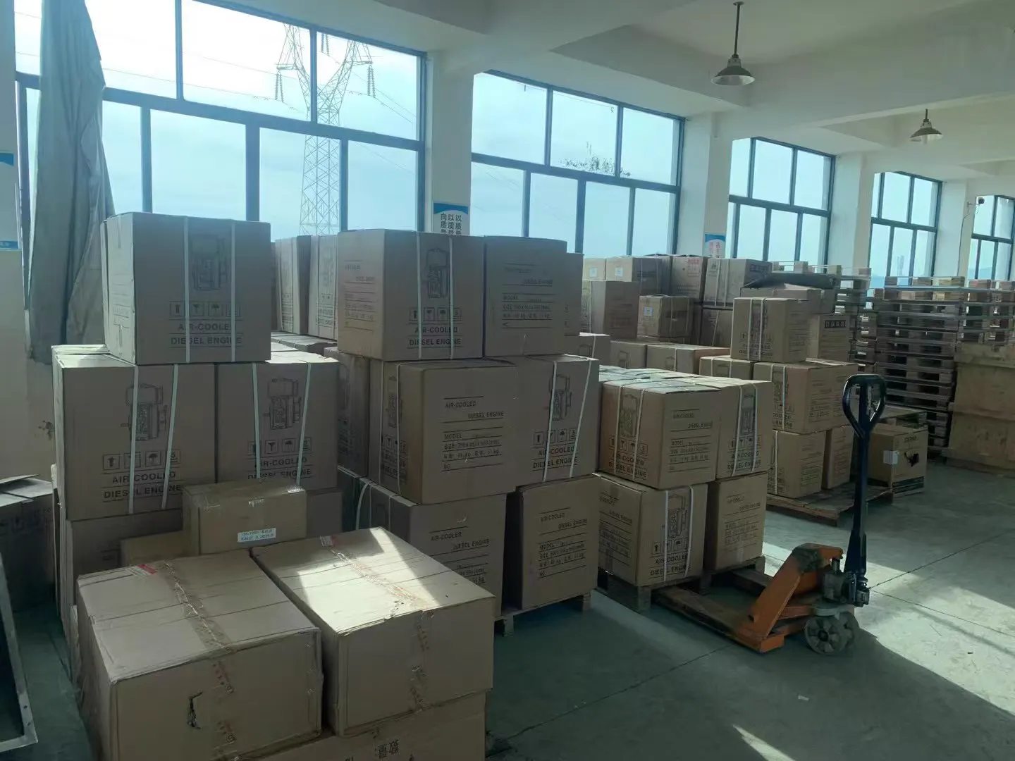 Engines in the warehouse