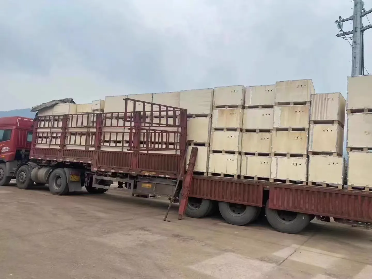 Truck loading at the factory